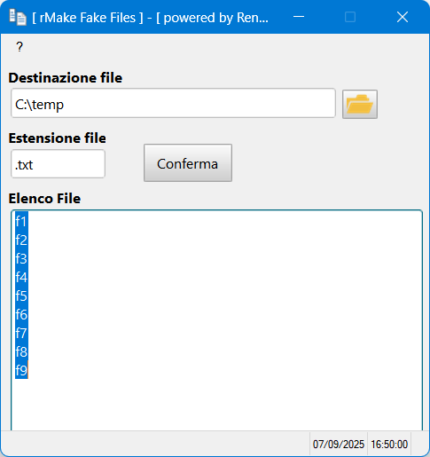 rMake Fake Files
